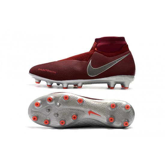 Descubrir  Botas de fútbol Nike Phantom VSN Elite DF AG Rojo Plata