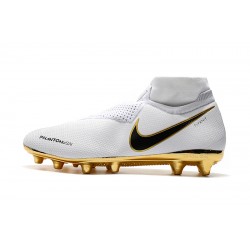 Botas de fútbol Nike Phantom VSN Elite DF AG Blanco Dorado Negro