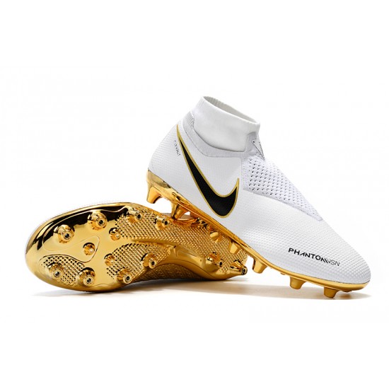 Tienda  Botas de fútbol Nike Phantom VSN Elite DF AG Blanco Dorado Negro