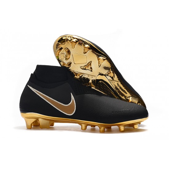 Calidad superior  Botas de fútbol Nike Phantom VSN Elite DF FG Negro Dorado