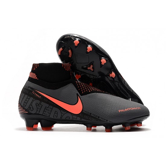 Alta calidad Botas de fútbol Nike Phantom VSN Elite DF FG Negro Naranja