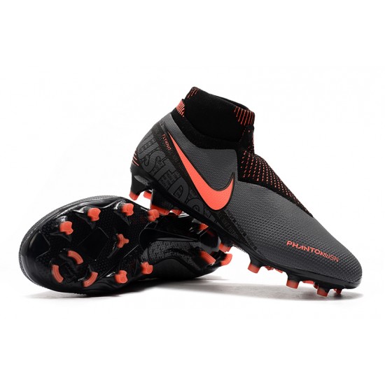 Alta calidad Botas de fútbol Nike Phantom VSN Elite DF FG Negro Naranja