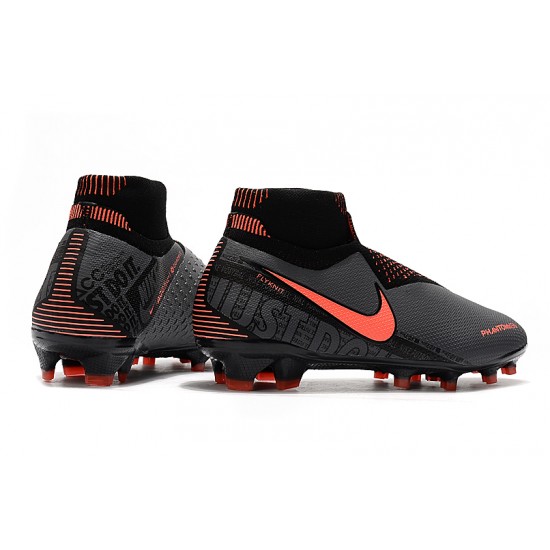 Alta calidad Botas de fútbol Nike Phantom VSN Elite DF FG Negro Naranja