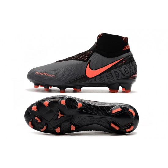 Alta calidad Botas de fútbol Nike Phantom VSN Elite DF FG Negro Naranja