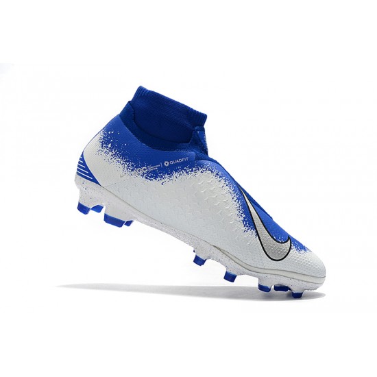 Comprar  Botas de fútbol Nike Phantom VSN Elite DF FG Azul Blanco Plata