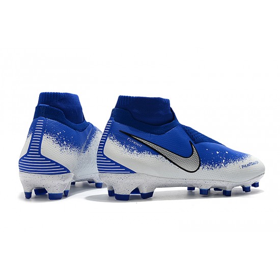 Comprar  Botas de fútbol Nike Phantom VSN Elite DF FG Azul Blanco Plata