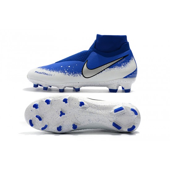 Comprar  Botas de fútbol Nike Phantom VSN Elite DF FG Azul Blanco Plata