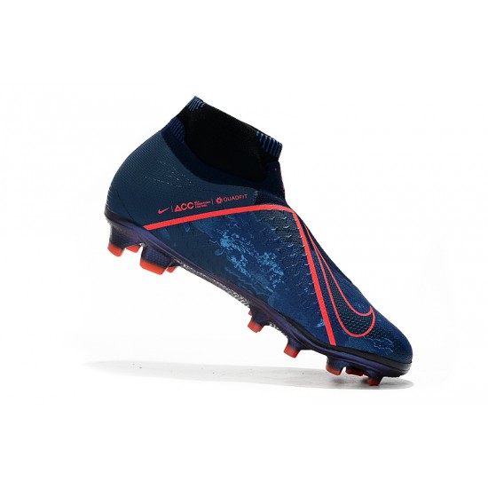Alta calidad Botas de fútbol Nike Phantom VSN Elite DF FG Azul real