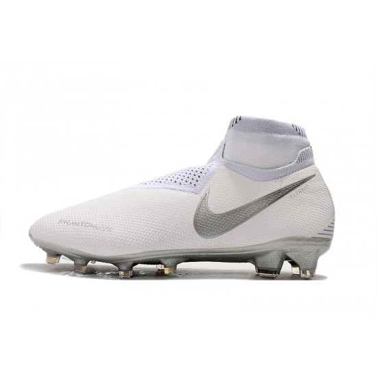 Calidad superior  Botas de fútbol Nike Phantom VSN Elite DF FG Blanco Plata