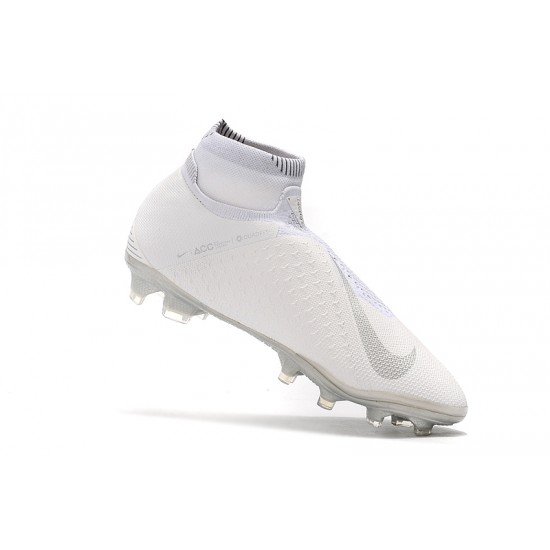 Calidad superior  Botas de fútbol Nike Phantom VSN Elite DF FG Blanco Plata
