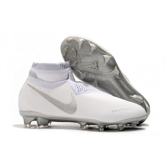 Calidad superior  Botas de fútbol Nike Phantom VSN Elite DF FG Blanco Plata