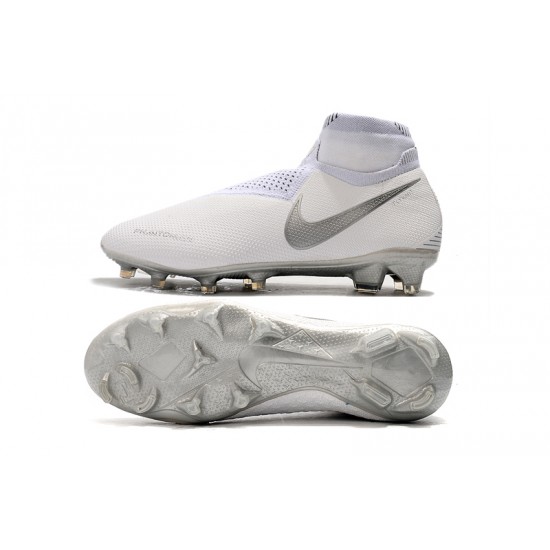 Calidad superior  Botas de fútbol Nike Phantom VSN Elite DF FG Blanco Plata
