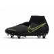 Alta calidad Botas de fútbol Nike Phantom VSN Elite DF SG-Pro Anti Clog Negro Fluo Verde