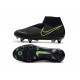 Alta calidad Botas de fútbol Nike Phantom VSN Elite DF SG-Pro Anti Clog Negro Fluo Verde