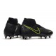Alta calidad Botas de fútbol Nike Phantom VSN Elite DF SG-Pro Anti Clog Negro Fluo Verde