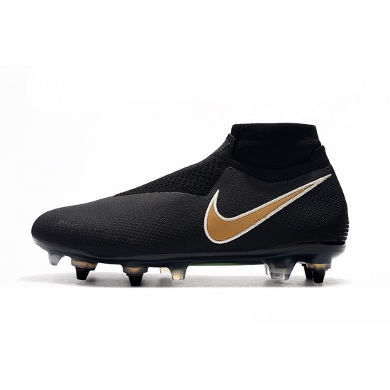 Mejor calidad  Botas de fútbol Nike Phantom VSN Elite DF SG-Pro Anti Clog Negro Dorado