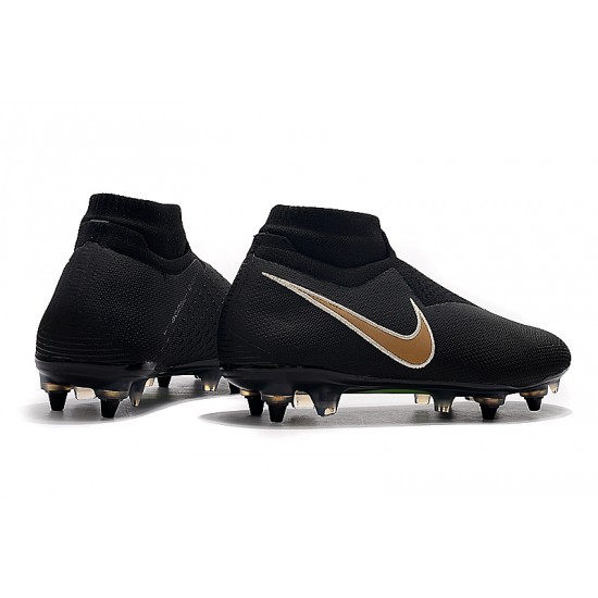 Mejor calidad  Botas de fútbol Nike Phantom VSN Elite DF SG-Pro Anti Clog Negro Dorado