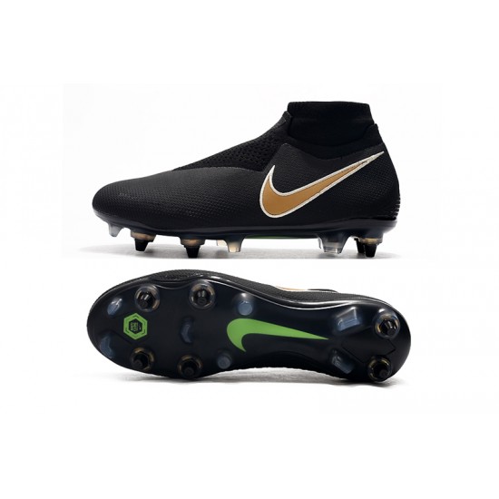Mejor calidad  Botas de fútbol Nike Phantom VSN Elite DF SG-Pro Anti Clog Negro Dorado