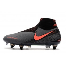 Botas de fútbol Nike Phantom VSN Elite DF SG-Pro Anti Clog Gris Naranja