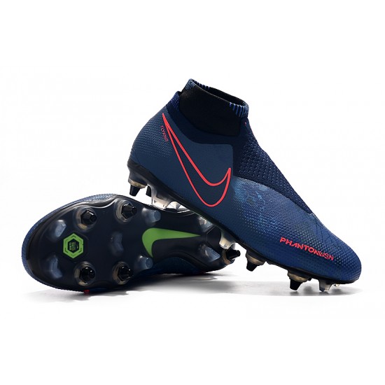 Descubrir  Botas de fútbol Nike Phantom VSN Elite DF SG-Pro Anti Clog Azul real Rojo