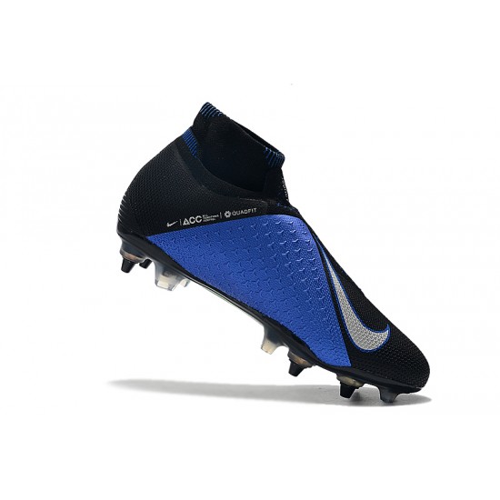 Mejor calidad  Botas de fútbol Nike Phantom VSN Elite DF SG-Pro Anti Clog Negro Azul Blanco