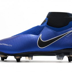 Botas de fútbol Nike Phantom VSN Elite DF SG-Pro Anti Clog Azul real Plata