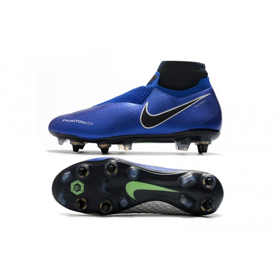 Explorar  Botas de fútbol Nike Phantom VSN Elite DF SG-Pro Anti Clog Azul real Plata