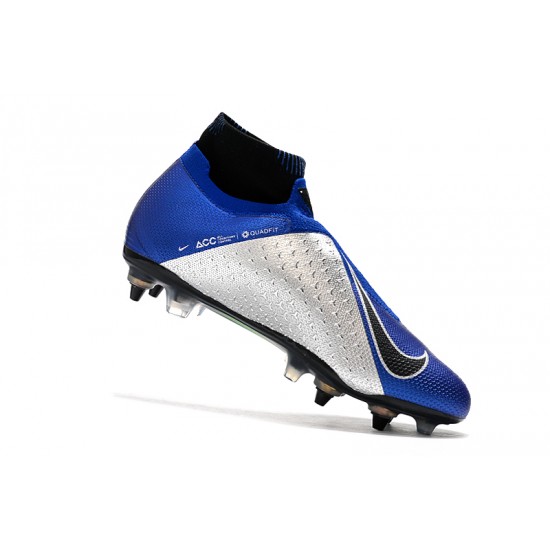 Explorar  Botas de fútbol Nike Phantom VSN Elite DF SG-Pro Anti Clog Azul real Plata