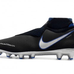 Botas de fútbol Nike Phantom VSN Shadow Elite DF AG Negro Plata