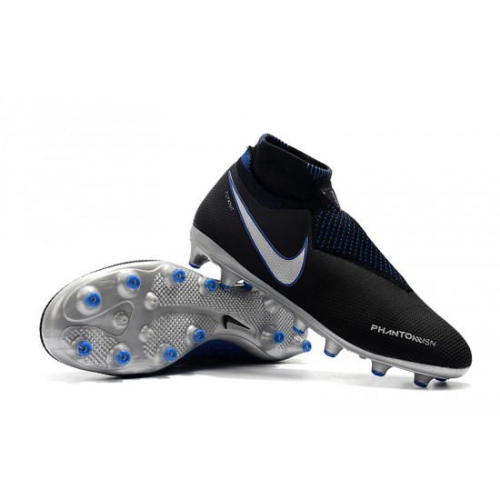 Alta calidad Botas de fútbol Nike Phantom VSN Shadow Elite DF AG Negro Plata