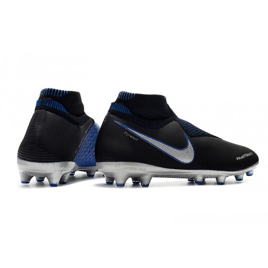 Alta calidad Botas de fútbol Nike Phantom VSN Shadow Elite DF AG Negro Plata