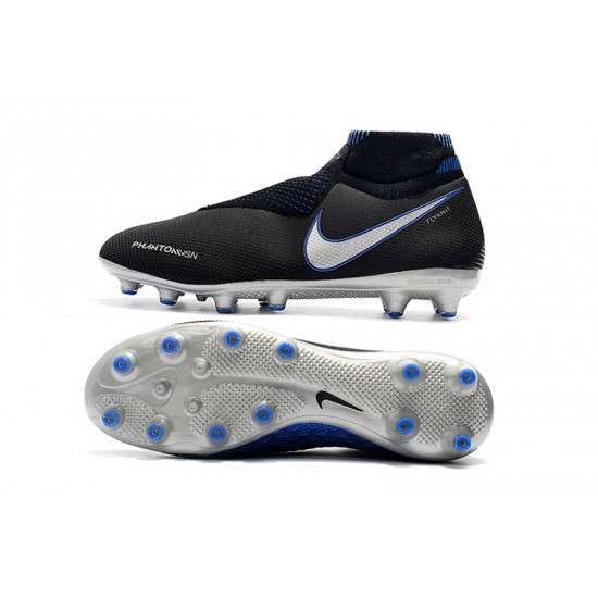Alta calidad Botas de fútbol Nike Phantom VSN Shadow Elite DF AG Negro Plata