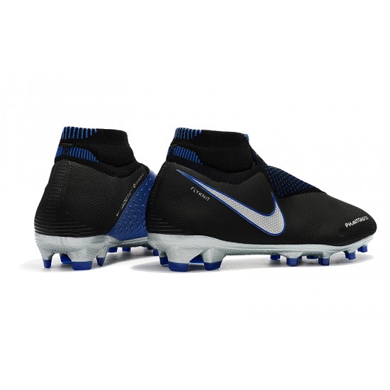 Explorar  Botas de fútbol Nike Phantom VSN Shadow Elite DF FG Negro Azul Plata