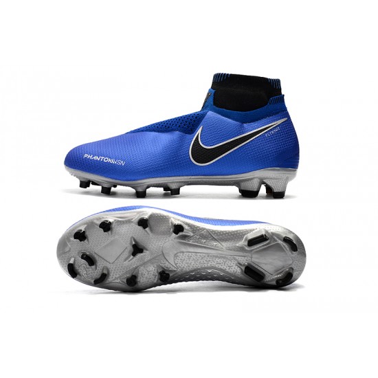 Explorar  Botas de fútbol Nike Phantom VSN Shadow Elite DF FG Azul real Plata