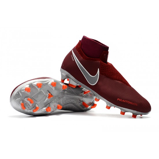 Comprar  Botas de fútbol Nike Phantom VSN Shadow Elite DF FG Vino rojo Plata