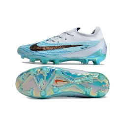 Hombre/Mujer Nike Phantom GX Elite FG Azul Blanco Zapatos De Futbol