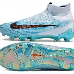 Hombre/Mujer Nike Phantom GX Elite FG High top Azul Zapatos De Futbol
