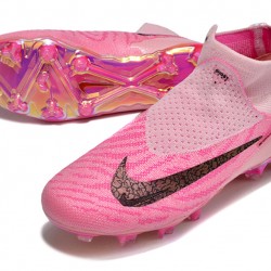 Hombre/Mujer Nike Phantom GX Elite FG High top Rosa Zapatos De Futbol