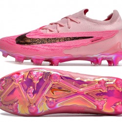 Hombre/Mujer Nike Phantom GX Elite FG Rosa Negro Zapatos De Futbol