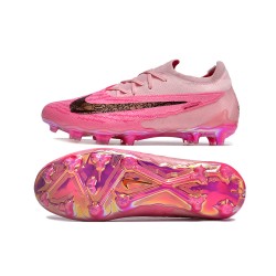 Hombre/Mujer Nike Phantom GX Elite FG Rosa Negro Zapatos De Futbol