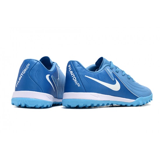 Calidad superior  Nike Phantom GX II ACAD LV8 TF Azul Blanco Hombre Zapatos De Futbol