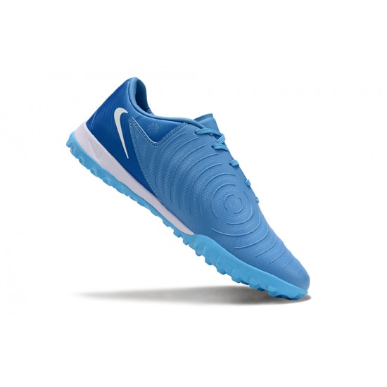 Calidad superior  Nike Phantom GX II ACAD LV8 TF Azul Blanco Hombre Zapatos De Futbol