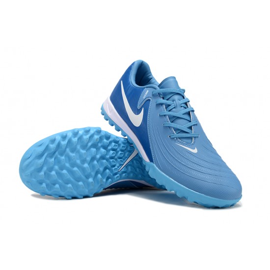 Calidad superior  Nike Phantom GX II ACAD LV8 TF Azul Blanco Hombre Zapatos De Futbol