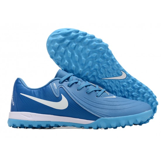 Calidad superior  Nike Phantom GX II ACAD LV8 TF Azul Blanco Hombre Zapatos De Futbol