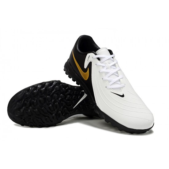 Alta calidad Nike Phantom GX II ACAD LV8 TF Blanco Negro Hombre Zapatos De Futbol