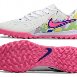 Nike Phantom GX II ACAD LV8 TF Blanco Rosa Hombre Zapatos De Futbol