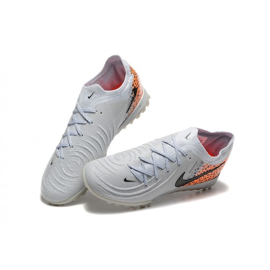 Alta calidad Nike Phantom GX II Elite TF Blanco Naranja Hombre Zapatos De Futbol