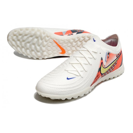 Tienda  Nike Phantom GX II Elite TF Blanco Amarillo Hombre Zapatos De Futbol