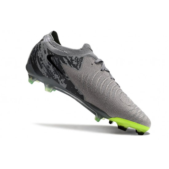 Alta calidad Nike Phantom Luna Elite FG Gris Negro Hombre Zapatos De Futbol