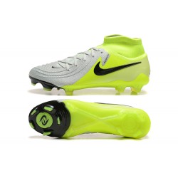 Nike Phantom Luna Elite FG High top Chartreuse Gris Zapatos De Futbol